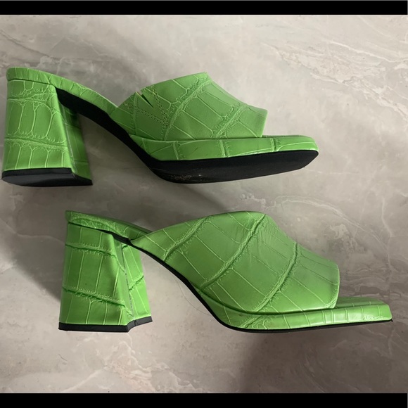 Jeffrey Campbell Shoes - Jeffrey Campbell Green Slides